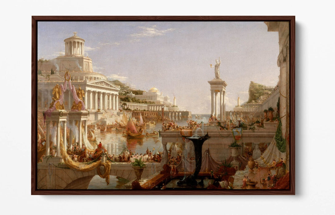 THOMAS COLE, THE COURSE OF EMPIRE: CONSUMMATION -FLOAT EFFECT CANVAS ART PRINT