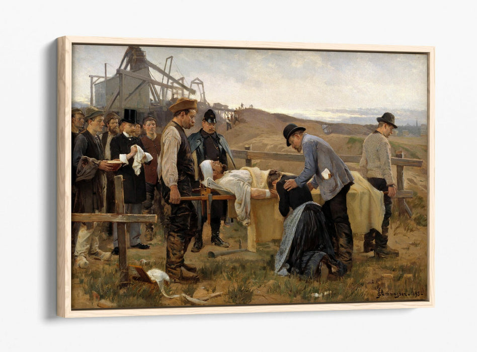 ERIK HENNINGSEN, A WOUNDED WORKMAN -FLOAT EFFECT CANVAS WALL ART PIC PRINT