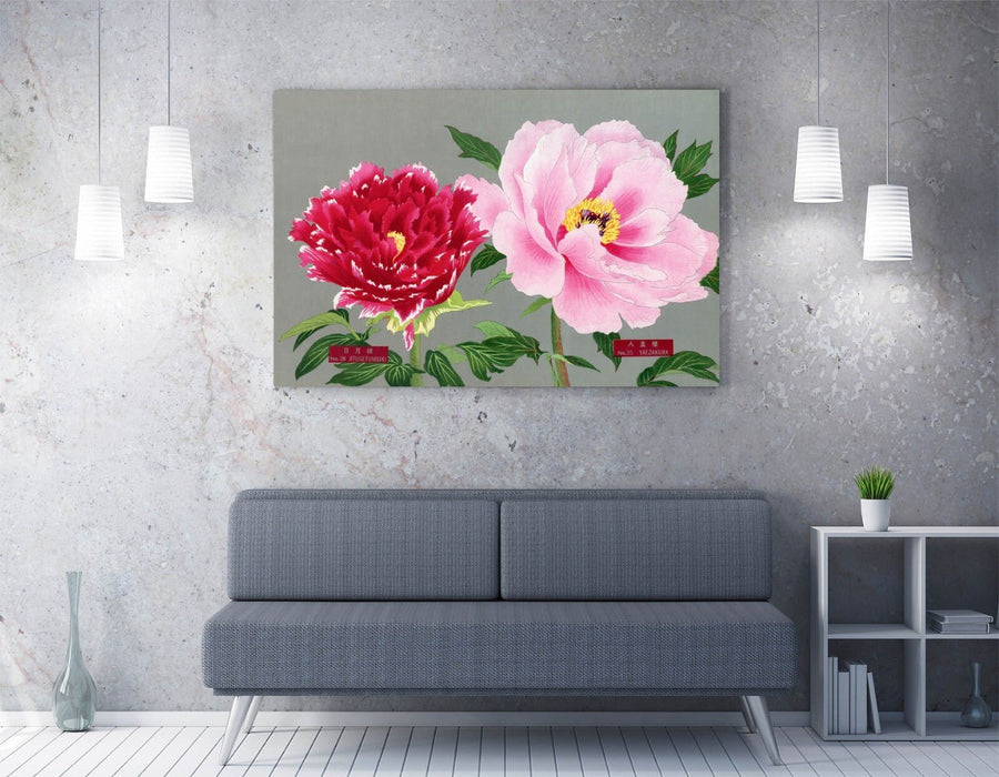 Vintage Canvas Wall Art – Pink Flower Artwork with Archival Grade Canvas & Custom MDF Frame