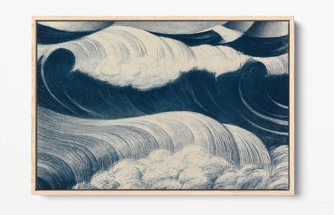 Canvas Wall Art – Wave Art Decoration | Handmade Float Effect Canvas Print