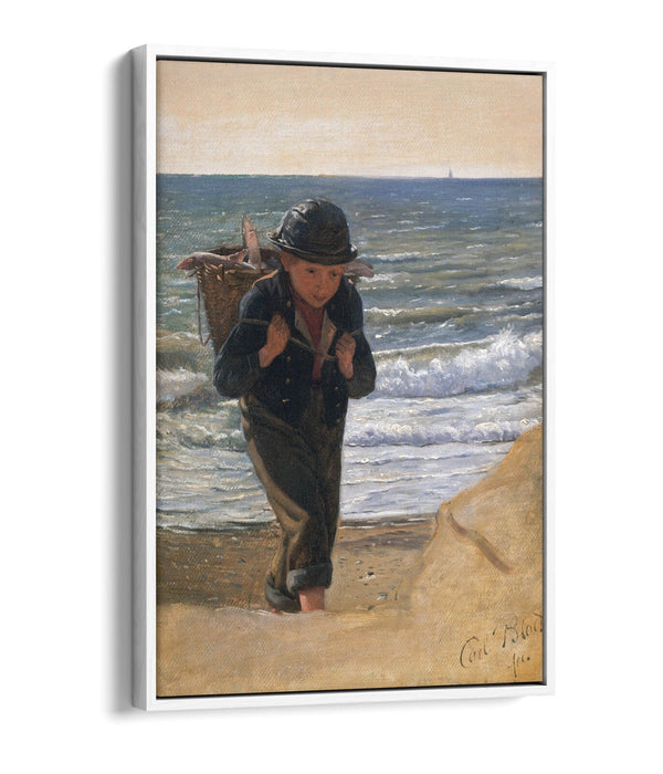 CARL BLOCH, A FISHERBOY -FLOAT EFFECT CANVAS WALL ART PIC PRINT