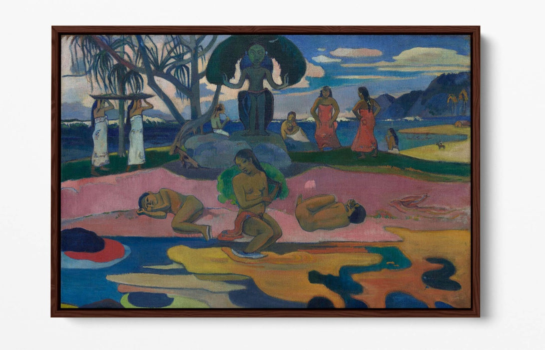 Float Effect Canvas Art - Paul Gauguin Day Of The God Premium Wall Decor