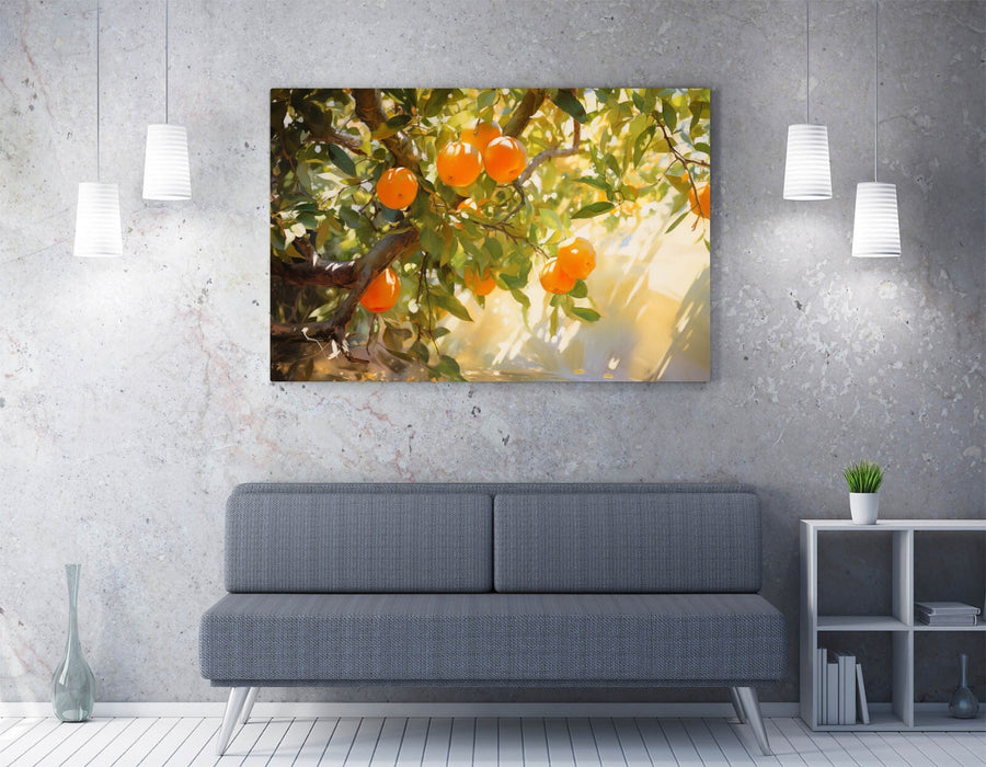 Orange Tree Canvas - Handmade Canvas Wall Art With Vibrant Color Print