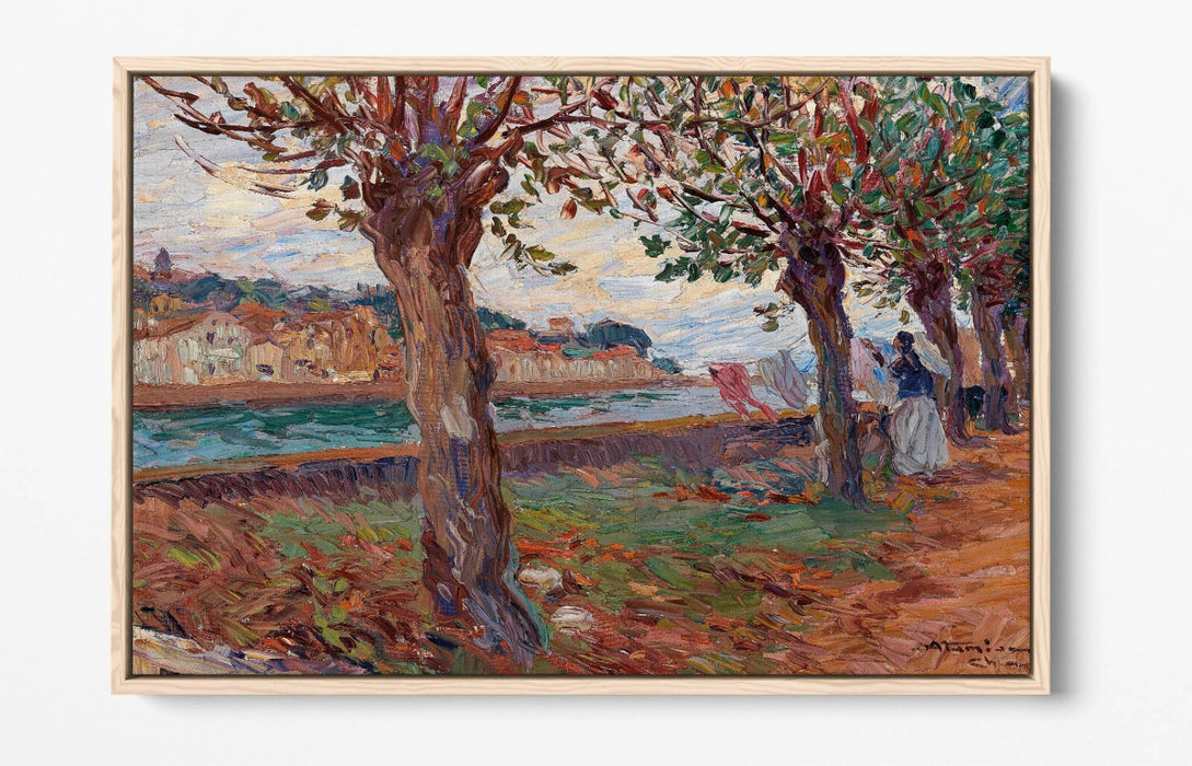 Canvas Wall Art - Charles Garabed Atamian River Landscape Print | Handmade UK