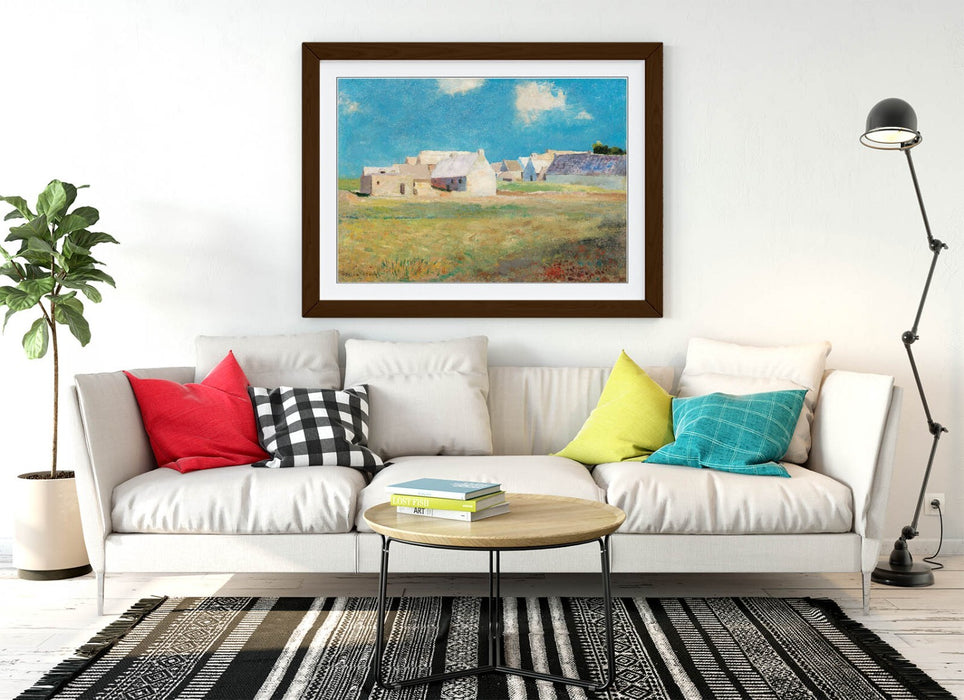 Framed Wall Art - Odilon Redon Breton Village Print | Handmade UK Woodgrain Frame