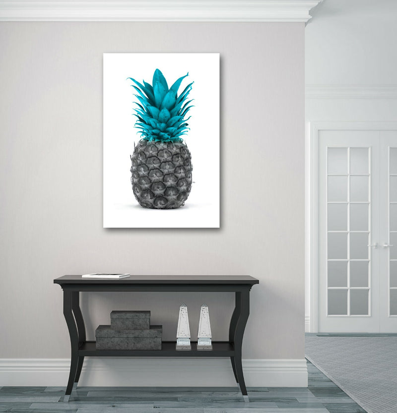 Pineapple Canvas Wall Art – Black White Pineapple Print on Premium Satin Finish Canvas