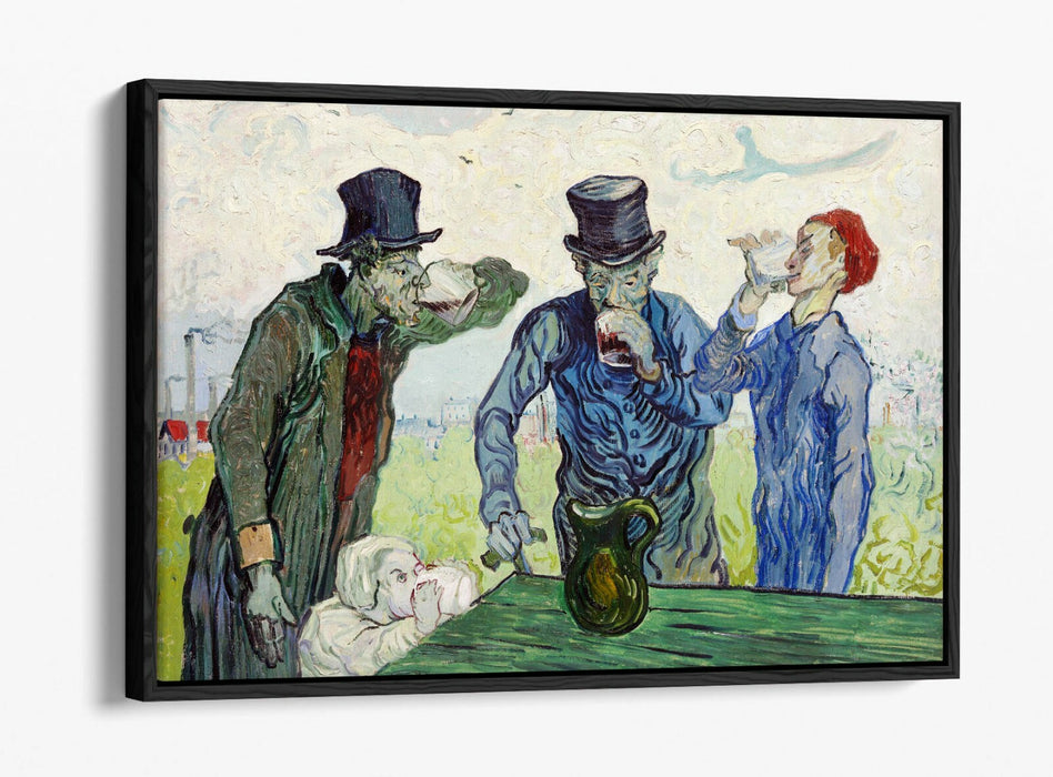 VINCENT VAN GOGH, "THE DRINKERS" -FLOAT EFFECT CANVAS WALL ART PIC PRINT