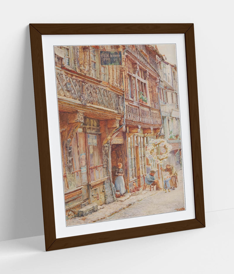 Framed Art Poster With Woodgrain Frame – Salamander Art Print On Matte Paper