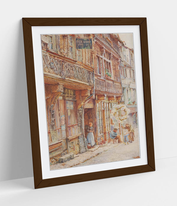 Framed Art Poster With Woodgrain Frame – Salamander Art Print On Matte Paper