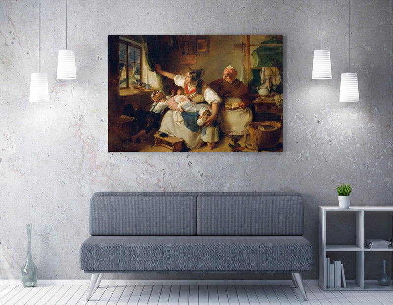 Canvas Wall Art – Peter Fendi Thunderstorm Handmade Canvas Artwork Print