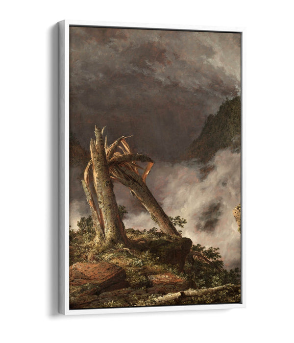 Canvas Wall Art Print | Mountain Storm Painting On Premium Float Effect Canvas