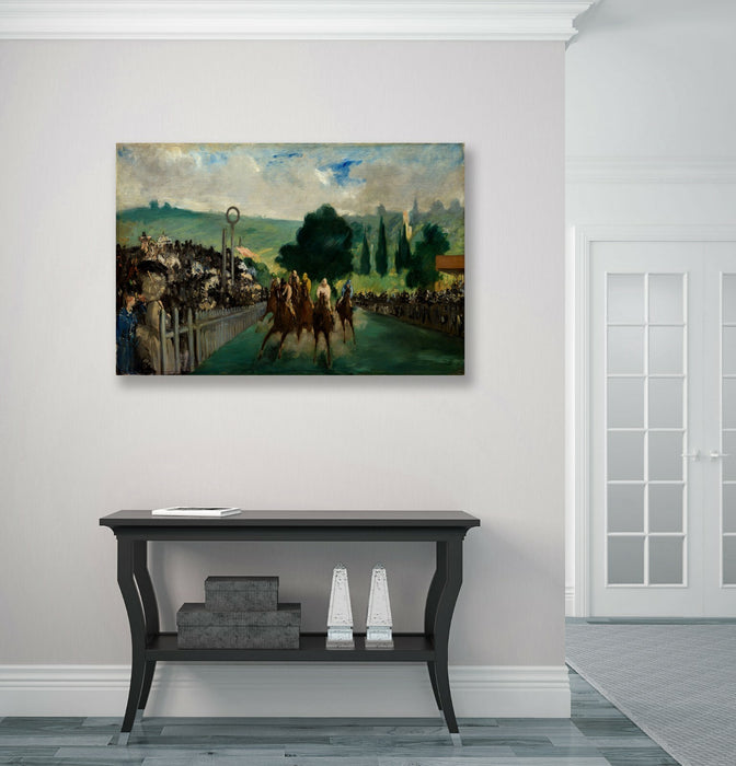 Canvas Wall Art - Edouard Manet Print The Races at Longchamp | Premium Canvas Art