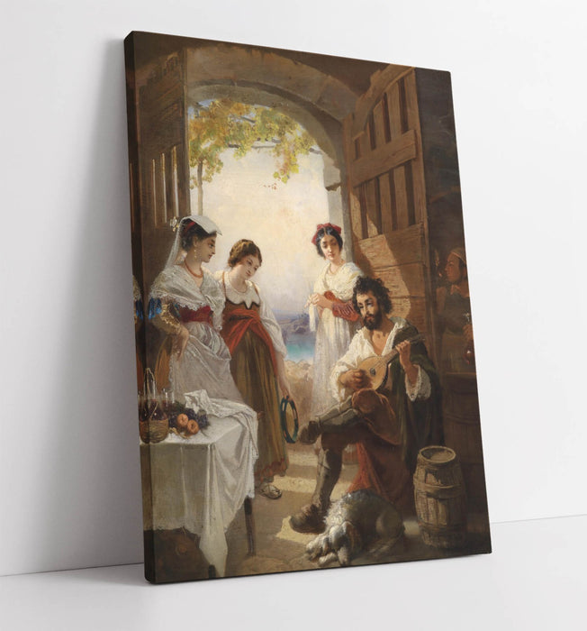 Canvas Wall Art - Anton Romako Painting Neapolitan Bar Artwork Print