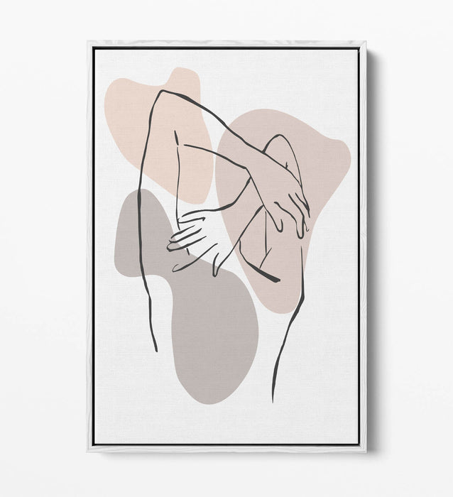 Minimalist Canvas Art - Modern Body Illustration Float Effect Canvas Wall Decor