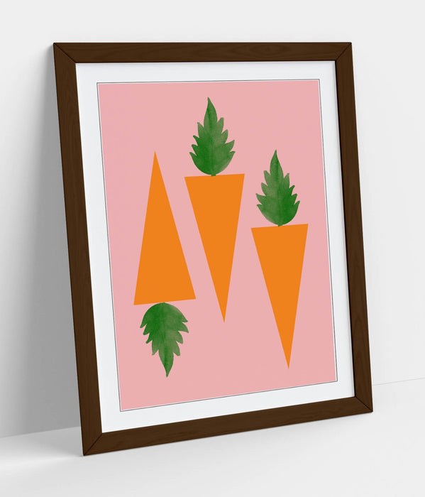 CARROTS TRENDY MINIMALIST KITCHEN -FRAMED WALL ART PICTURE PRINT ARTWORK