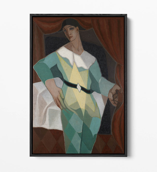 JUAN GRIS, HARLEQUIN -FLOAT EFFECT CANVAS WALL ART PRINT