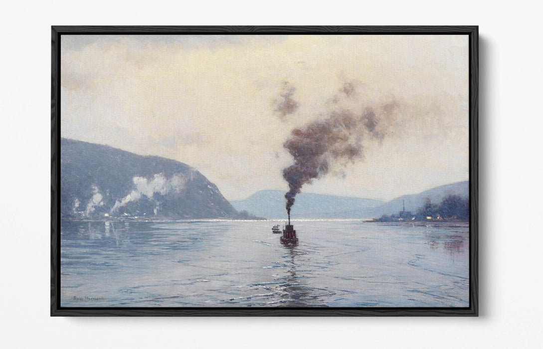 L. BIRGE HARRISON, ON THE DELAWARE -FLOAT EFFECT CANVAS WALL ART PRINT