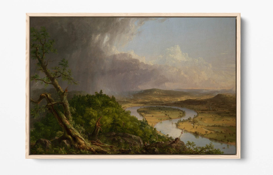 THOMAS COLE, THE OXBOW -FLOAT EFFECT CANVAS WALL ART PRINT