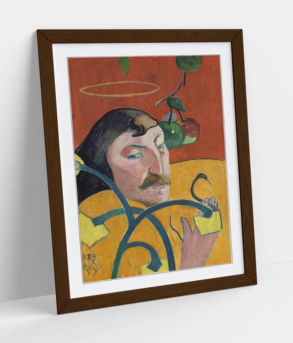 Framed Art Poster - Paul Gauguin Self Portrait With Halo And Snake | Museum Quality Print