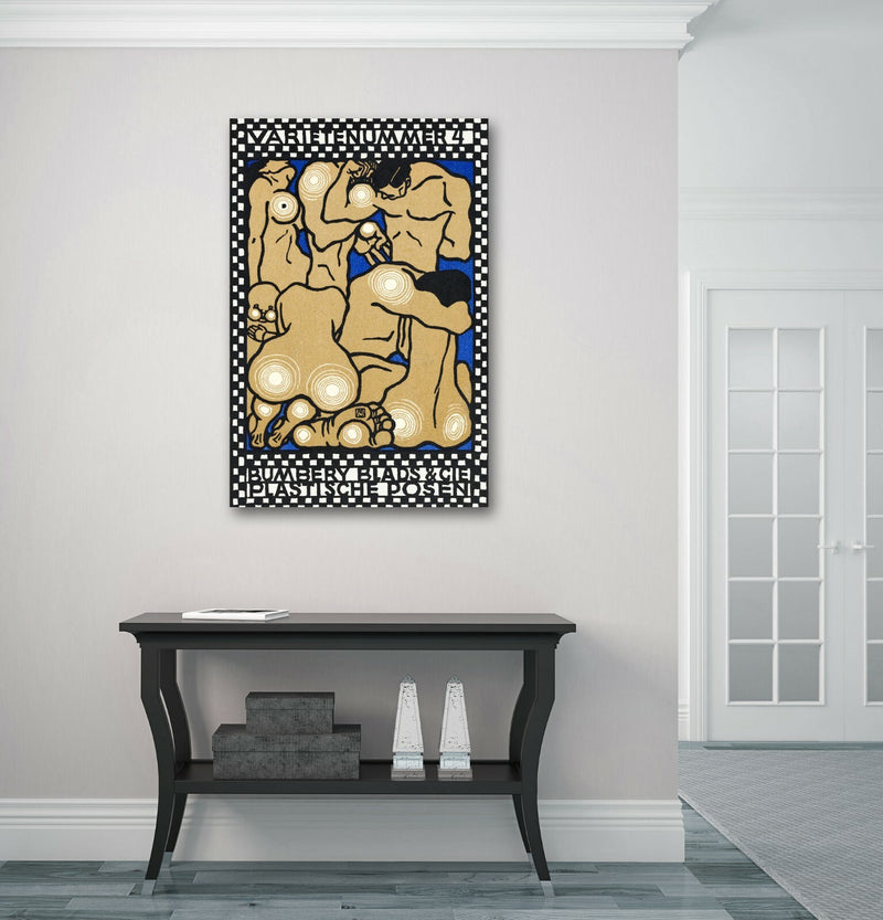 Vintage Canvas Wall Art – Handmade Framed Canvas Print by Moriz Jung Artwork