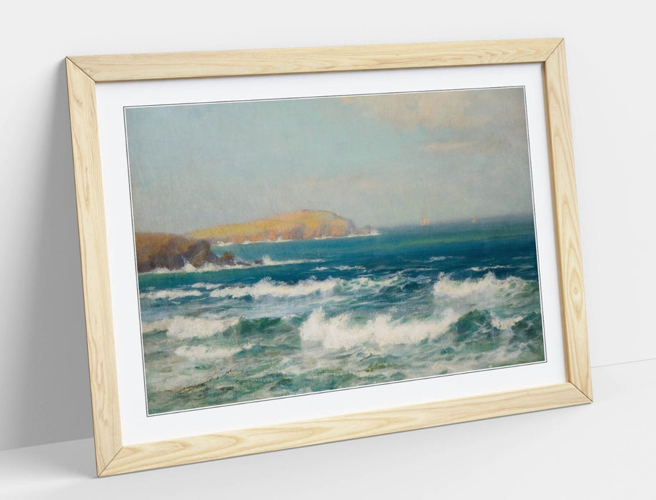 Framed Art Poster - Beatrice Bright Trevose Head Cornwall Print with MDF Wood Frame