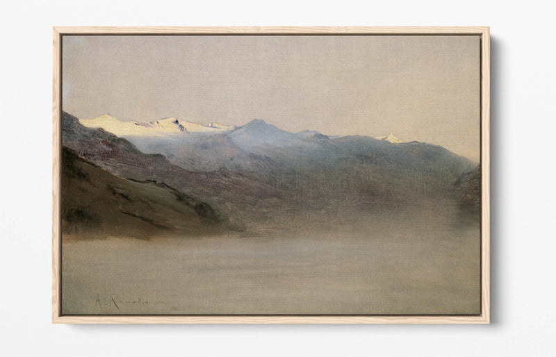 Canvas Wall Art Print - Anton Romako Gastein Valley Float Effect, 30mm Deep Frame