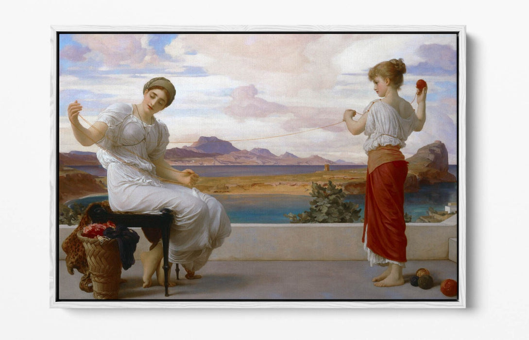 Float Effect Canvas Art - Winding The Skein Print | Premium 30mm Deep Frame