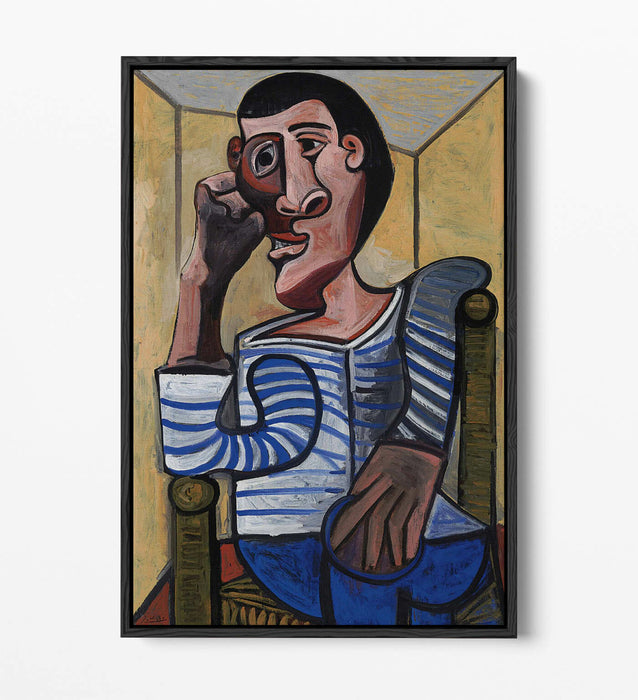PABLO PICASSO THE SAILOR -FLOAT EFFECT CANVAS WALL ART PIC PRINT- BROWN