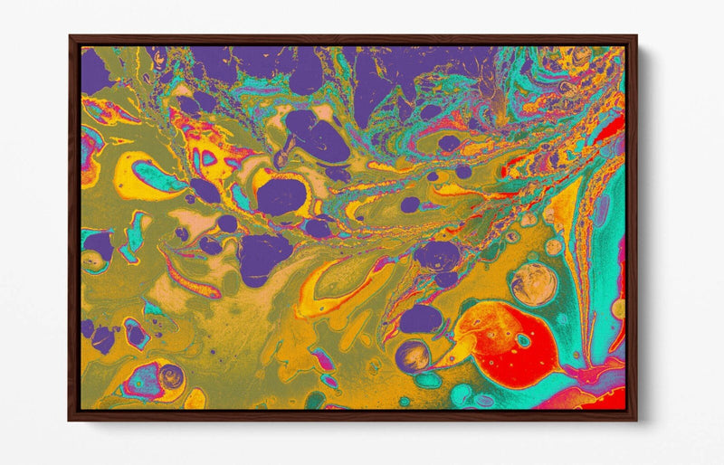 Marble Effect Canvas - Abstract Wall Art Print | Float Frame Art | Handmade UK
