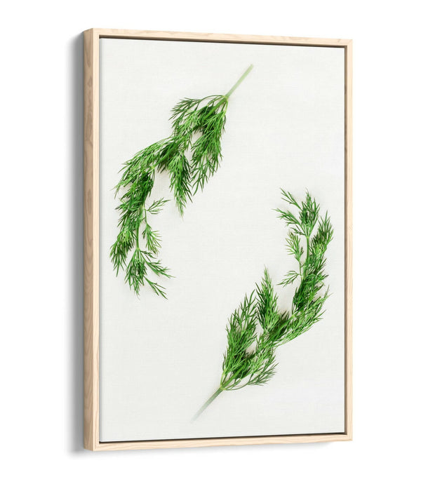 Canvas Wall Art - Cooking Herbs Artwork | Handmade Kitchen Wall Decor, Float Effect Frame