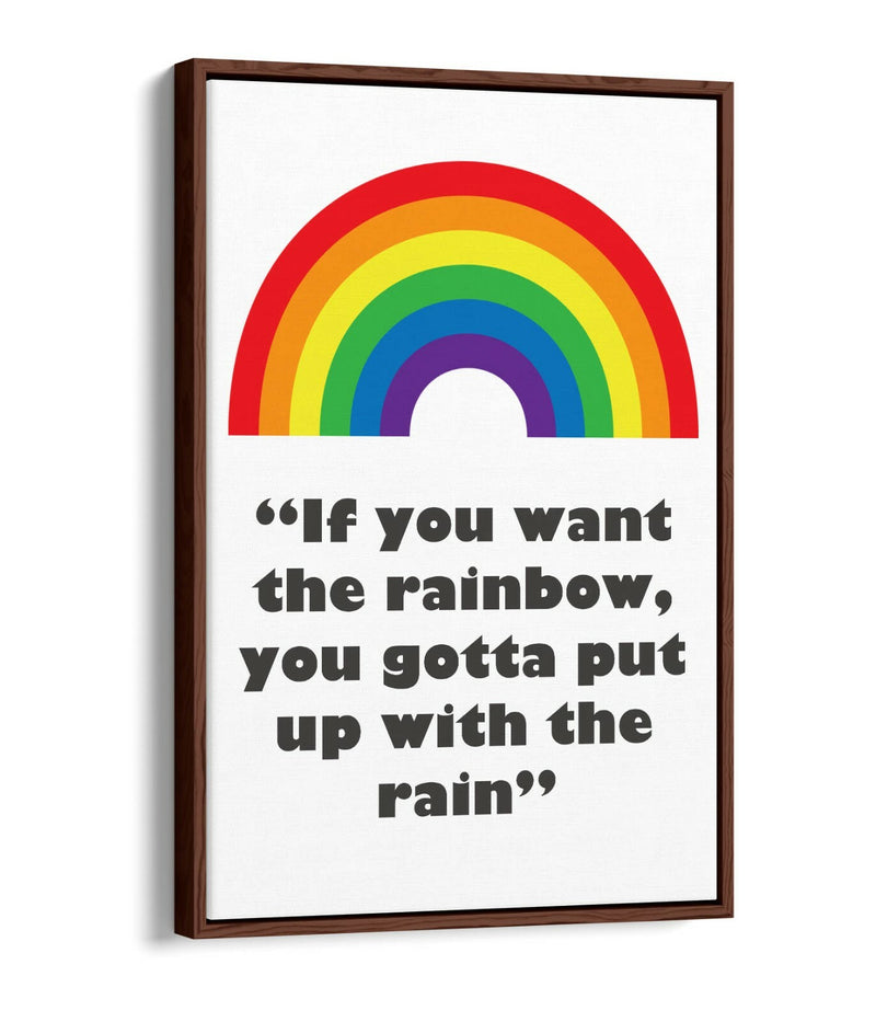 Canvas Wall Art - Rainbow Nursery Quote | Handmade Float Effect Print Ready To Hang
