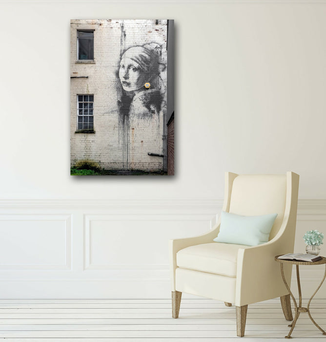 BANKSY CANVAS STREET WALL ART PRINT ARTWORK - The Girl with Pearl Earrings
