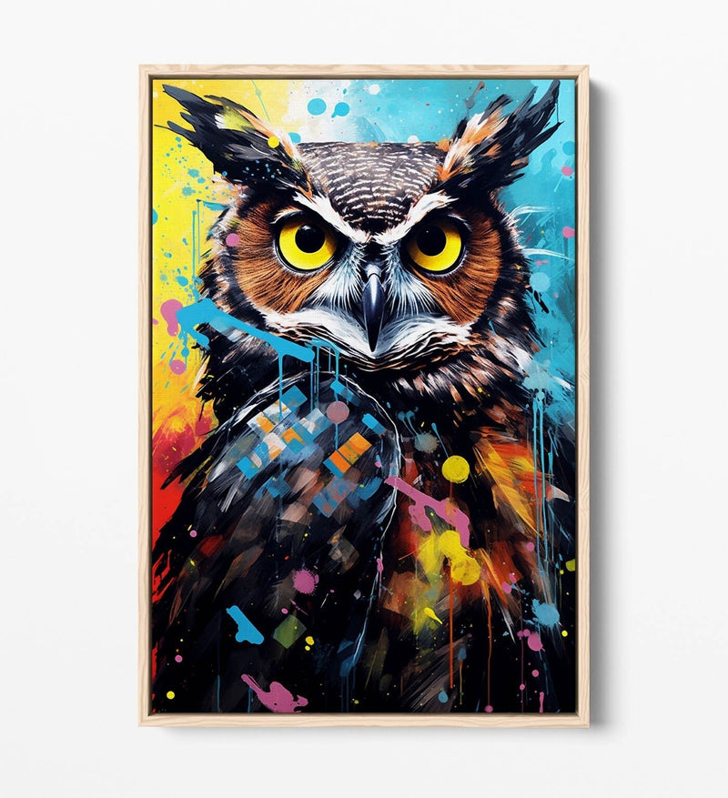 Canvas Art Print - Abstract Wall Art With Float Frame | Colourful Contemporary Decor