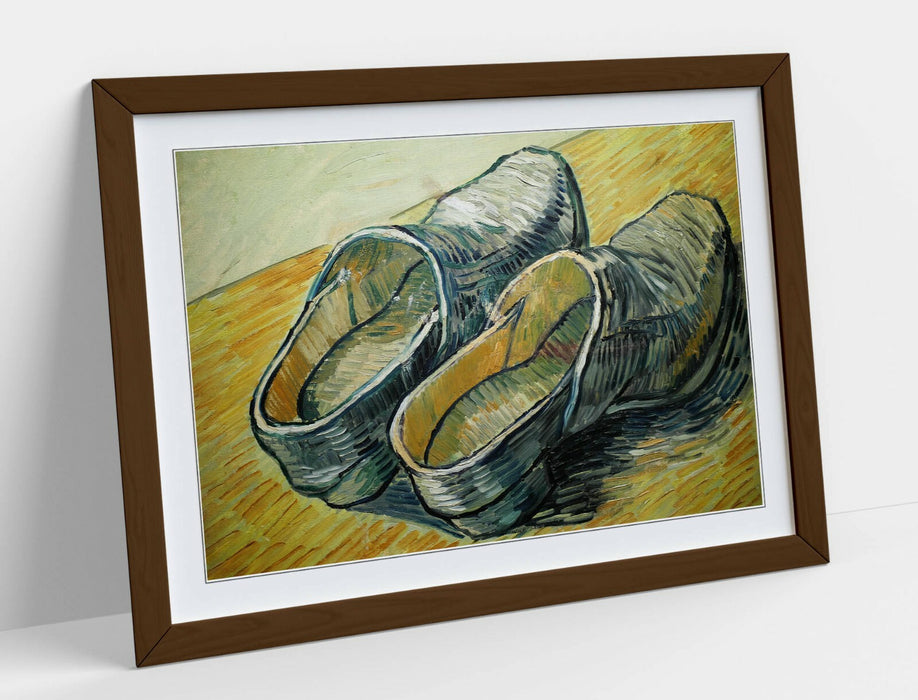 VINCENT VAN GOGH "STILL LIFE WOODEN SHOES" -FRAMED WALL ART PICTURE PRINT