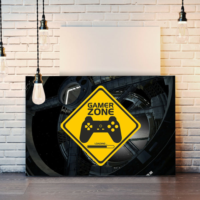 Gamer Zone Canvas Art – Vibrant Canvas Wall Art For Kids Room Decor