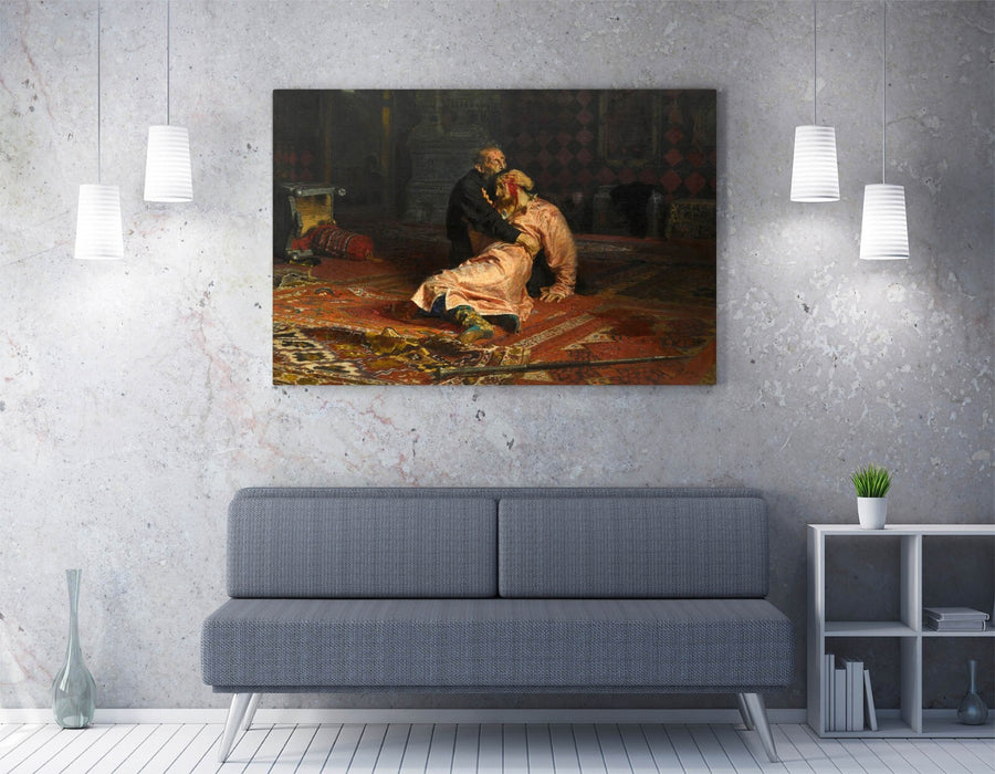 Canvas Wall Art - Ilya Repin Ivan The Terrible And Son Classic Art Print