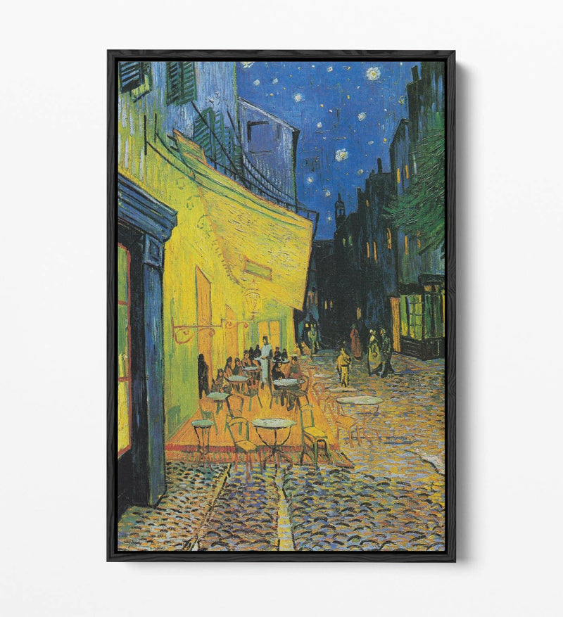 Van Gogh Canvas Art - Cafe Terrace Print | Float Effect Frame | Handmade Wall Decor