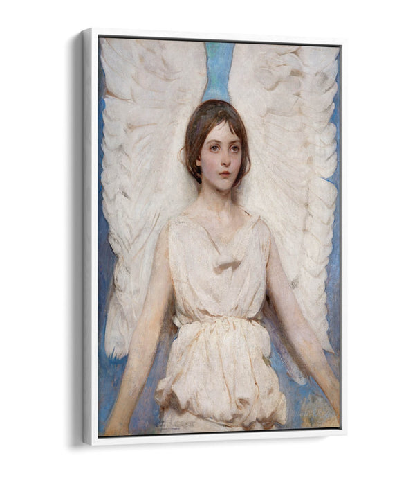 Float Effect Canvas Art - Angel Print on 30mm Deep MDF Frame with Satin Finish