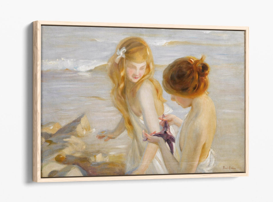 Float Effect Canvas Art - Girls With Starfish Fine Art Print | Handmade UK