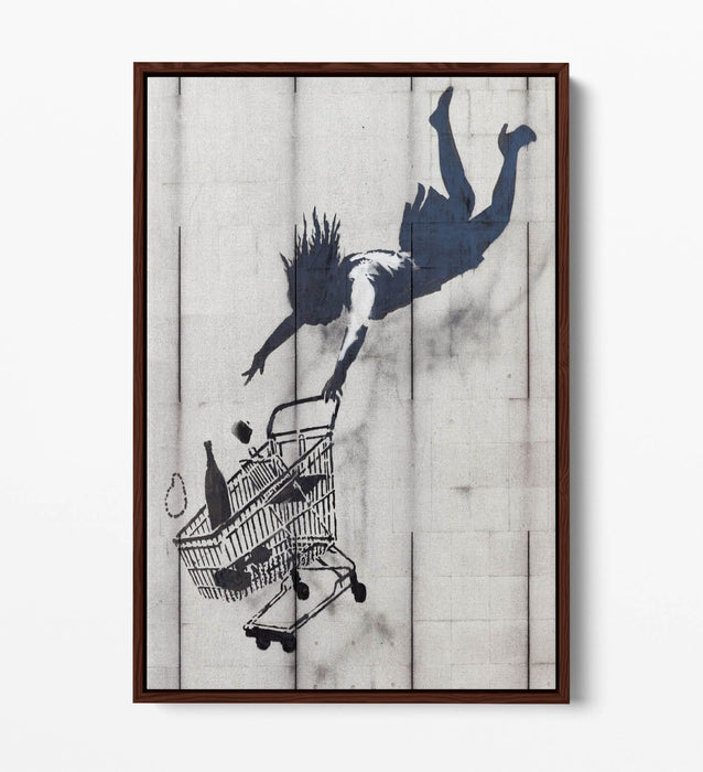 Graffiti Canvas Wall Art – Banksy Float Effect Canvas Print With Premium Varnish