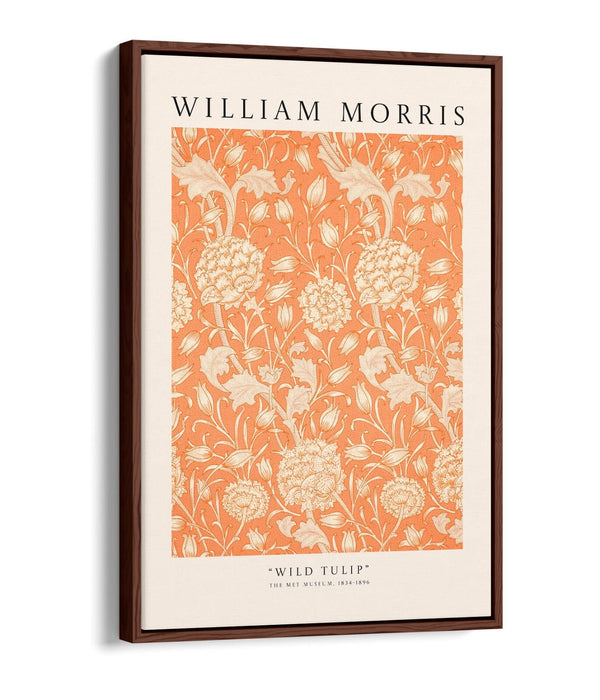 WILLIAM MORRIS 'WILD TULIP' FLORAL HOME DECOR FLOAT EFFECT CANVAS ART PRINT