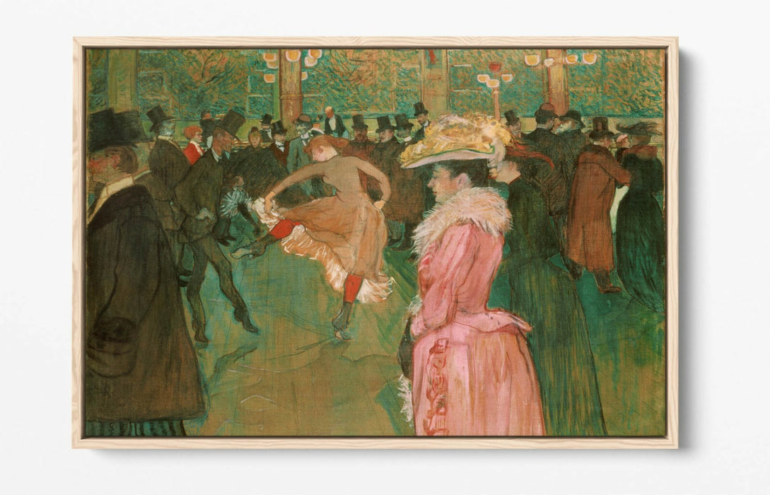 HENRI LAUTREC MOULIN ROUGE -FLOAT EFFECT CANVAS WALL ART PIC PRINT- PINK
