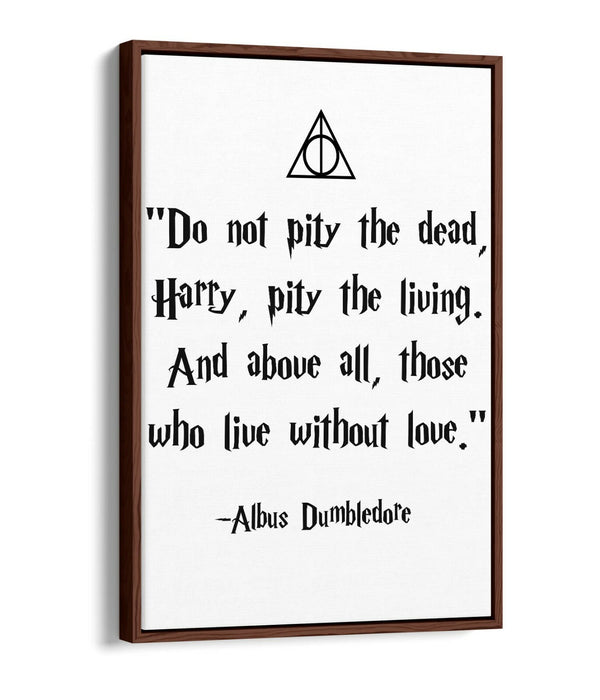 HARRY POTTER, ALBUS DUMBLEDORE INSPIRATION QUOTE -FLOAT EFFECT CANVAS ART PRINT