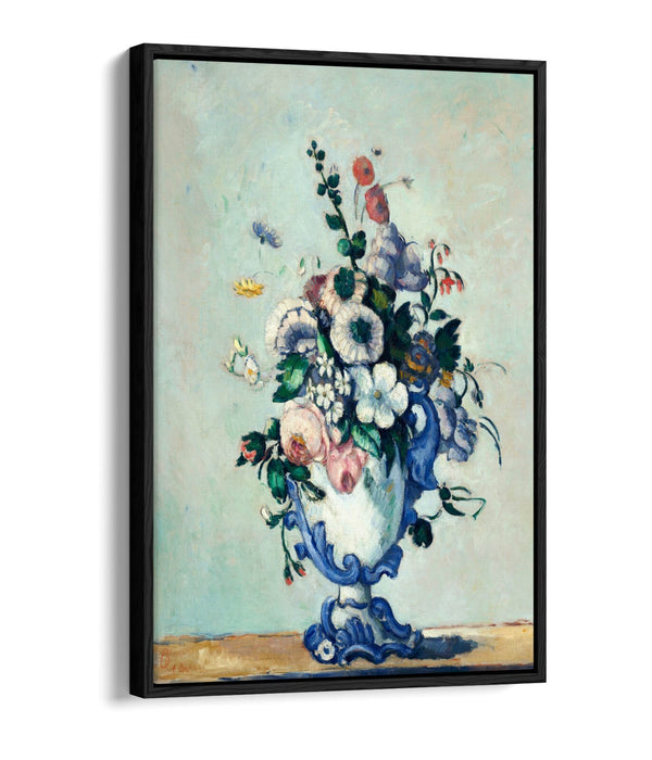 Float Effect Canvas Art – Rococo Vase Print by Paul Cezanne | Handmade UK