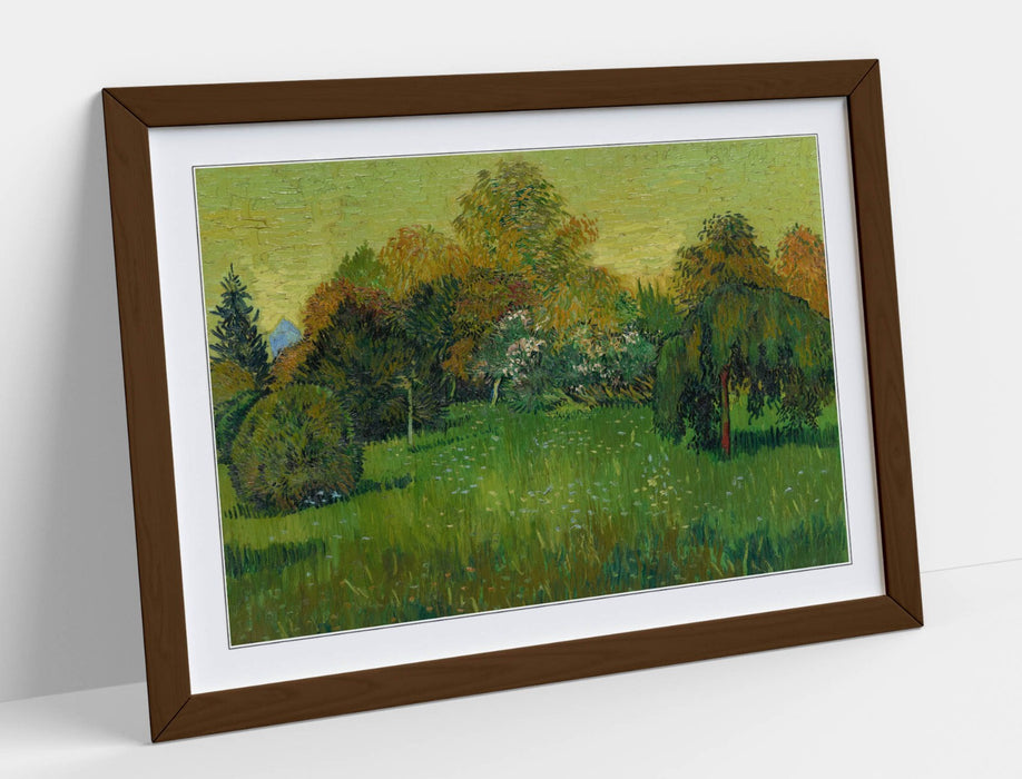 Framed Wall Art - Vincent Van Gogh Print The Poet's Garden Poster 4 Sizes