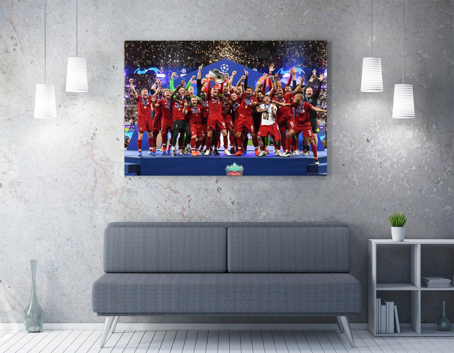 Liverpool Champions League Canvas – Handmade Football Wall Art Print With Vibrant Color