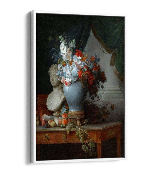 ANNE VALLAYER COSTER, FLOWERS IN A VASE -FLOAT EFFECT CANVAS WALL ART PIC PRINT