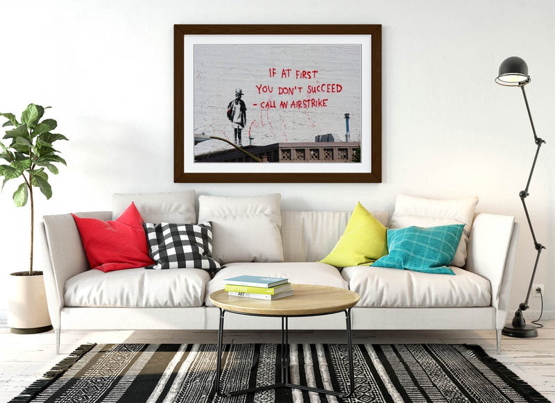 Banksy Graffiti Poster – Framed Wall Art Print | Urban Street Art Home Decor