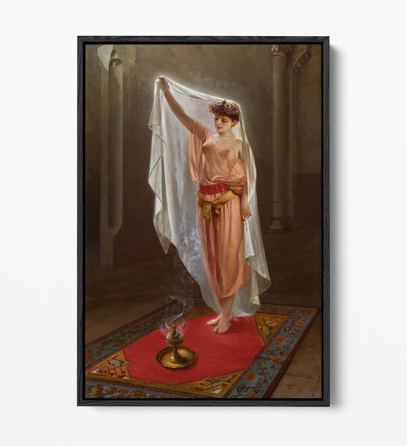 Float Effect Canvas Art – Oriental Beauty Print on Premium 30mm Deep Frame