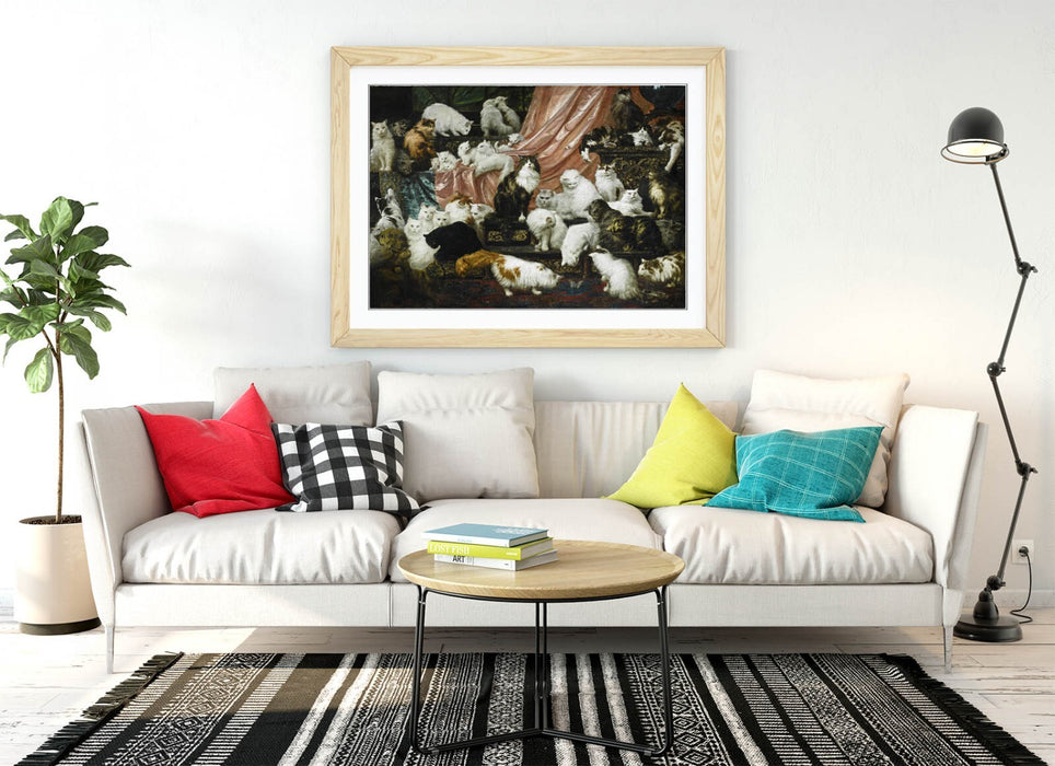 Framed Wall Art Featuring Carl Kahler Painting - My Wife's Lovers Print, Ready to Hang